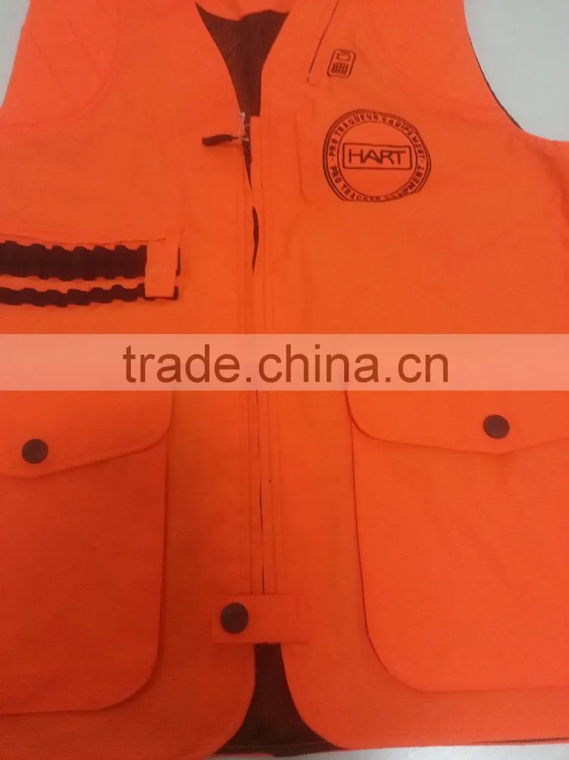 Winter waterproof breathable orange hunting vest