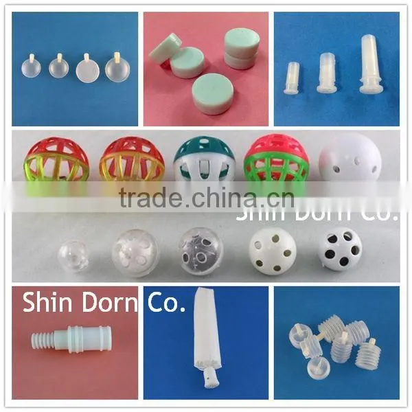 White rattle box for plush toys, plastic doll parts wholesale