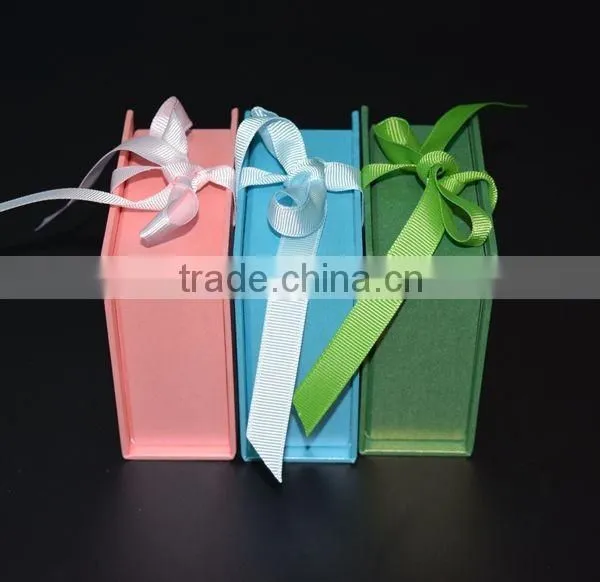 Handmade small gift paper box with bowknot or ribbon