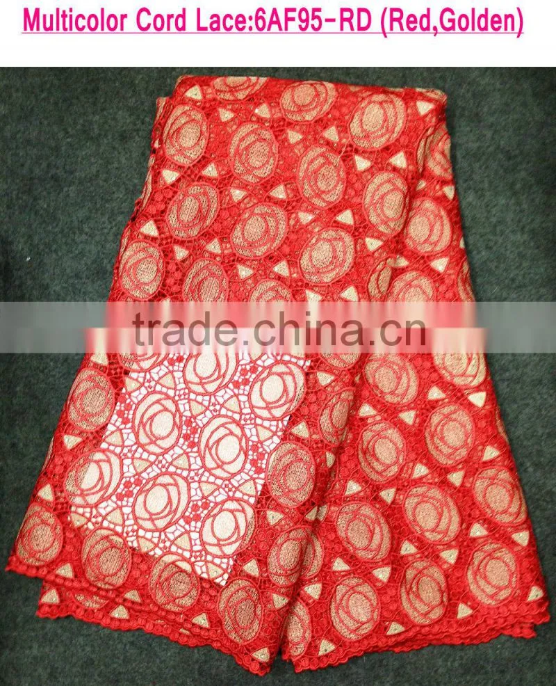 Latest cord lace popular african lady suit fabric beaded lace for evening dress