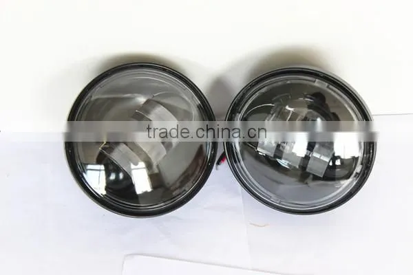 2 x Motorcycle Black LED Auxiliary fog passing lights 4.5" led auxiliary light for harley