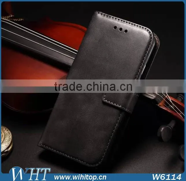 Retro Leather Sublimation Case for iPhone 6 Plus, Wallet Flip Case for iPhone 6 Wholesale