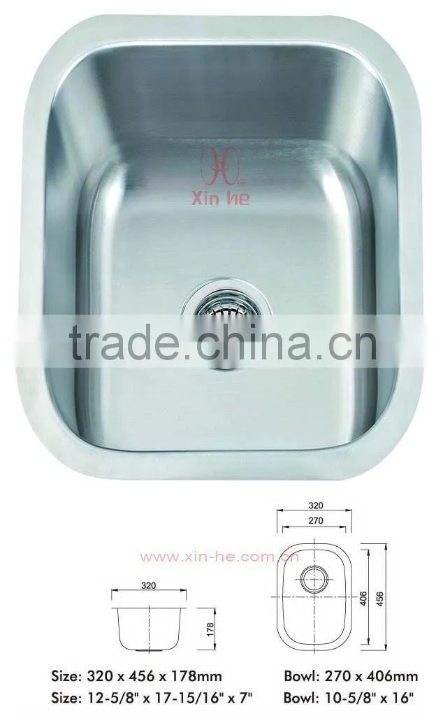 Single bowl small stainless steel kitchen sinks