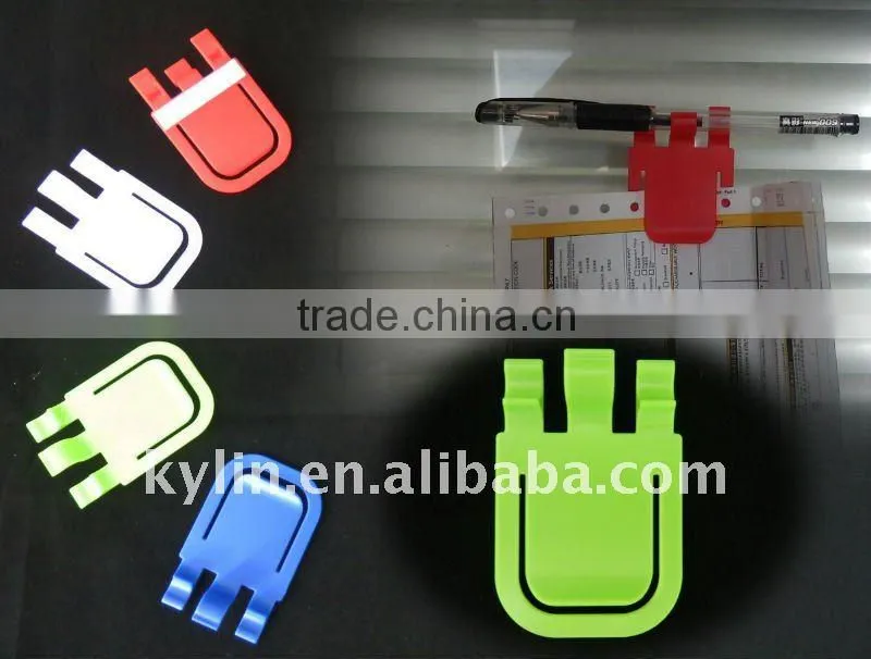Plastic Clip with Pen Holder