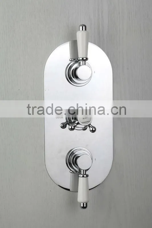 Concealed traditional shower mixer triple handle