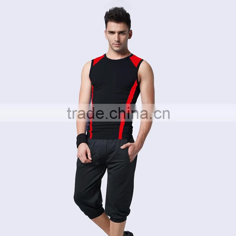 Men's Dry Fit Fitness Shirts 10% Spandex 90% PTT Dri Fit Shirts Wholesale