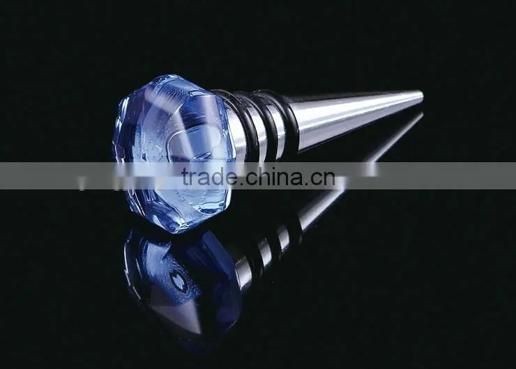 Bottle decorative transparent crystal ball wine stopper