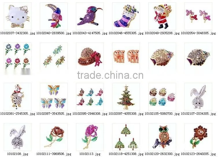 many styles! christmas animal metal brooch for girls