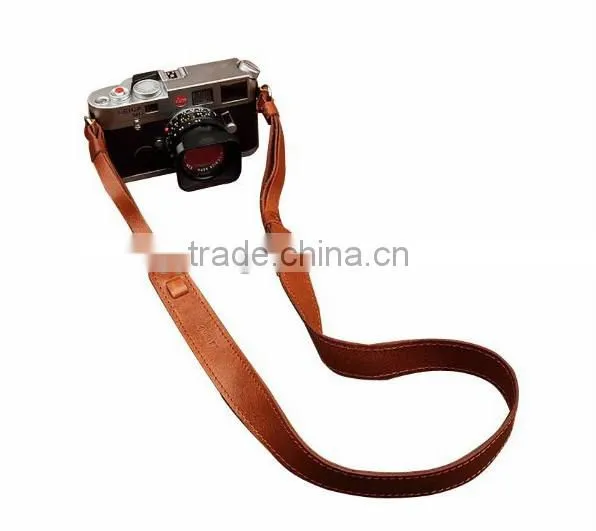 brown genuine leather camera shoulder neck strap any color is available