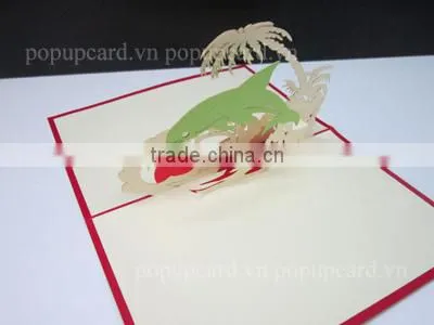 Viet Nam Girl and pedicab greeting 3d pop up card