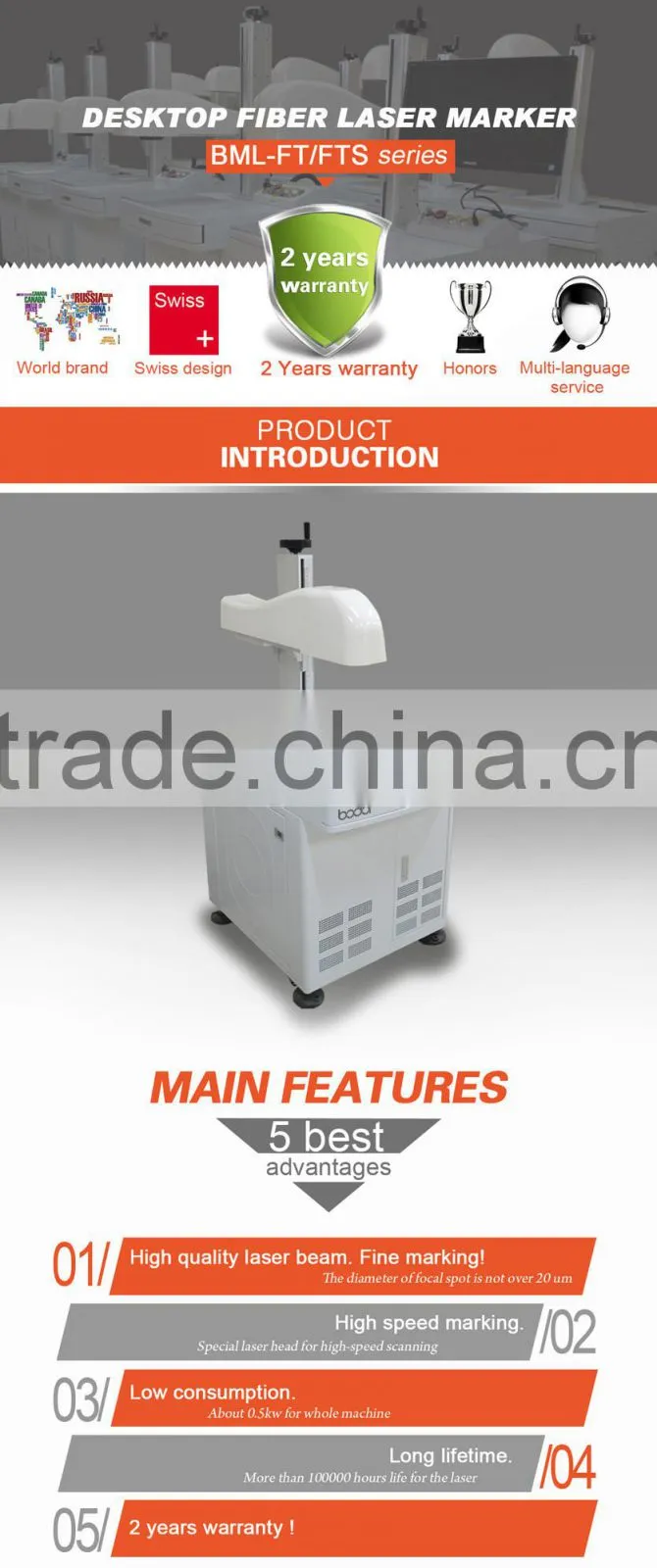 10W 20W 30W fiber laser marking machine for Mobile phone keypad Made in China
