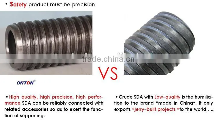 ONTON self drilling hollow threaded rod tapered drill bit