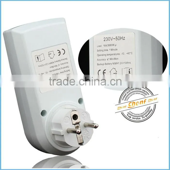 Newest Design French type 3680W mechanical timer switch with CE