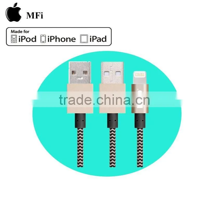 10ft MFi approved Aluminum shell 8pin to usb cable