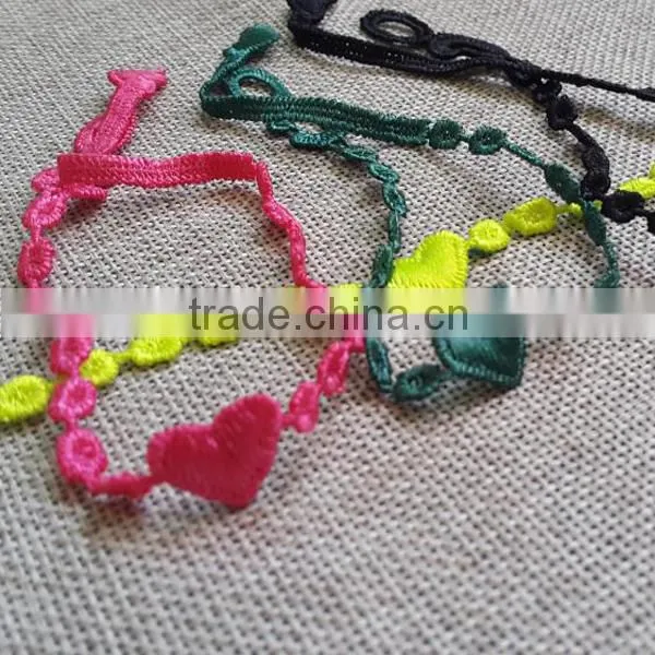 good quality heart bufferfly design wholesale italy lace bracelet