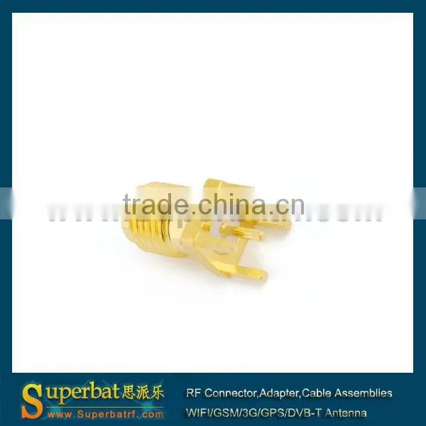RP-SMA thru hole Jack(male pin) PCB Mount with solder post sma bulkhead jack