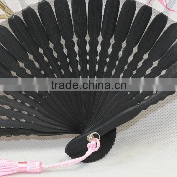 decorative handicrafts cloth bamboo folding fan