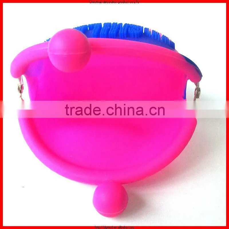 2014 perfect creative custom silicone handbag/coin holder wallet with top popular