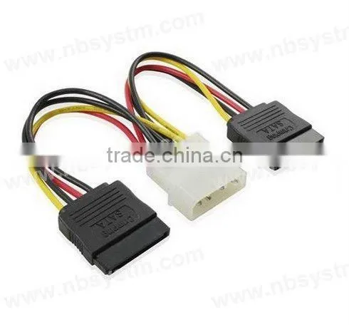 SATA 4pin to 15pin Y splitter power cable