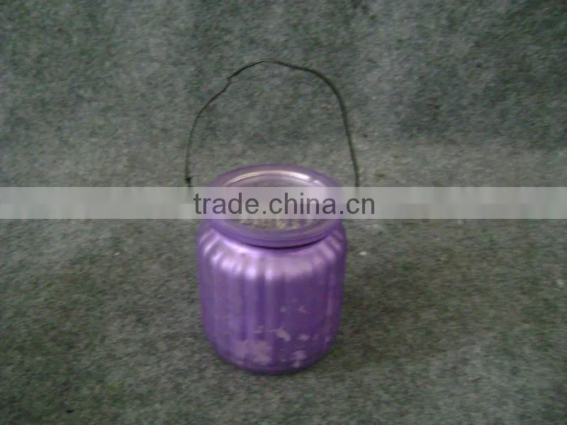 electroplate glass candle jars