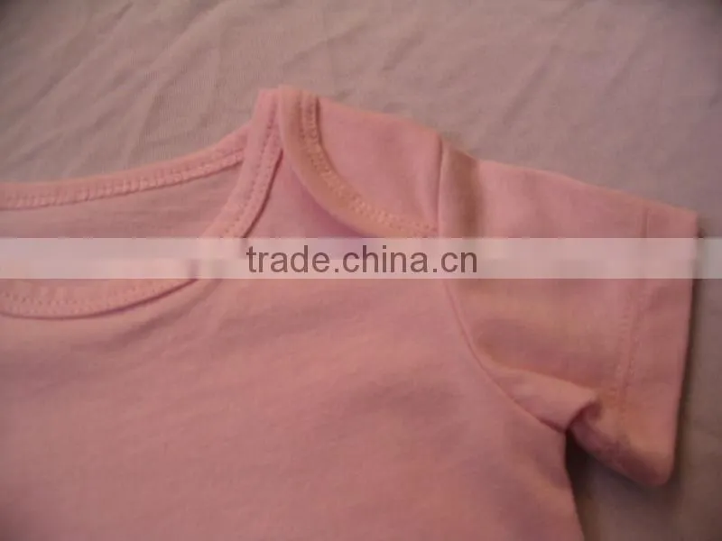 Hot Sale 100% Cotton Plain Baby Bodysuit