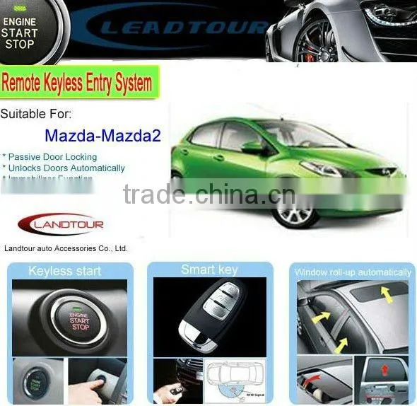 Manufacturer One Way Car Keyless Entry System and Car Alarm for Mazda-Mazda2