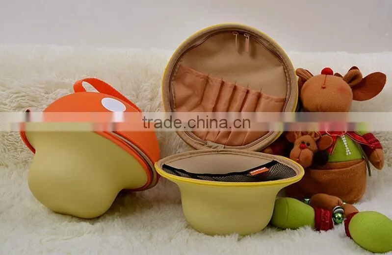 New design EVA Green color mushroom shape wholesale handbag/High grade oranger color mushroom handbag for children