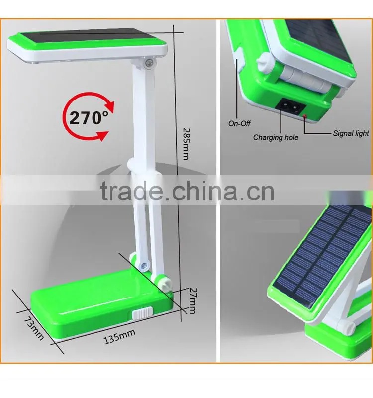 newest 1.5w 850mAh solar led desk lamp