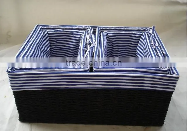 Clothing storage basket with liner and protector