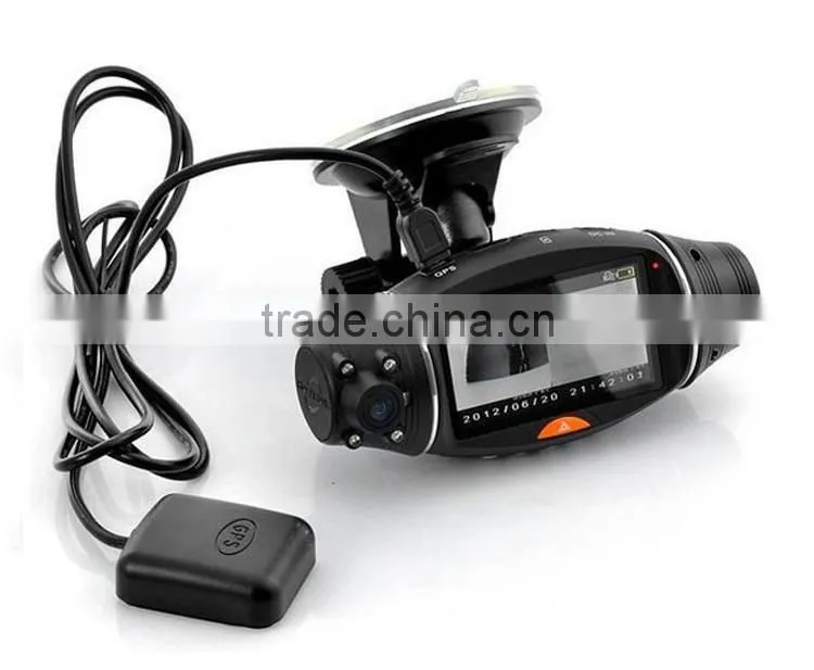 1080P Dash HD DVR GPS tracking plotter 2.7 Inch HD R310 Camera Car Rotate 170 Degree G-sensor Night Vision TFT LCD Dual 2 Lens