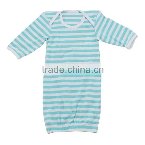 Infant baby girls stripe spring gowns sleeping long sleeve gowns winter wear pajamas girls sleeping gowns