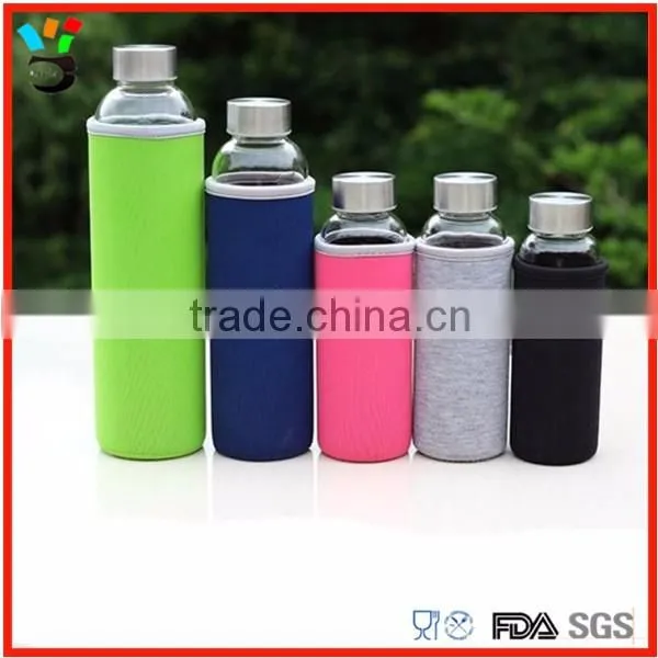 new morden 600ml glass beverages bottle borosilicate glass