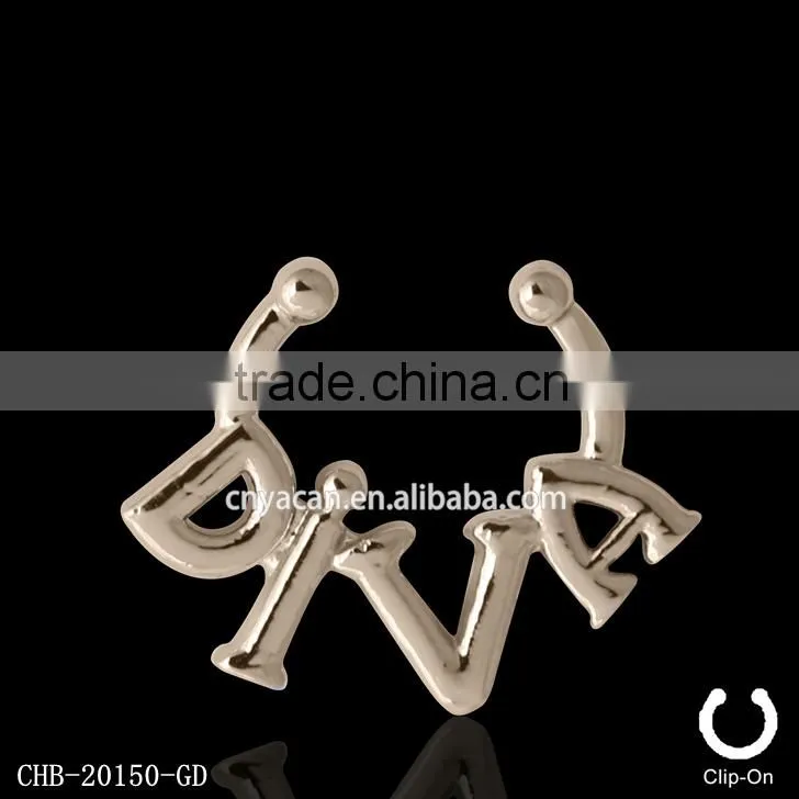 Fashion Clip On Fake Nose Septum Piercing