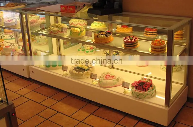 Commercial white glass door accessories display showcase