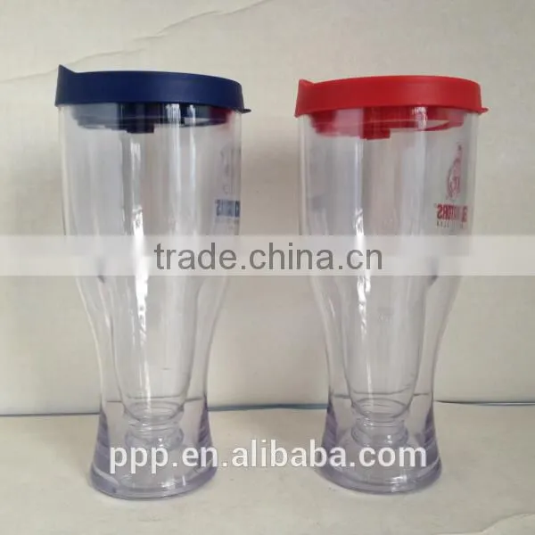 plastic wine cup/ wine measuring cup/plastic drinking cup with no handle