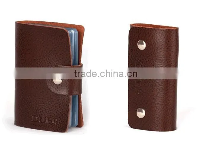 Factory Direct Sale High Quality Gift Leather Card Holder+ Key bag+Key Chain With Gift Box