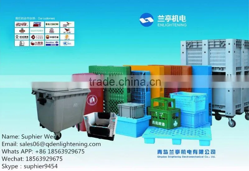Large heavy duty cheap foldable logostic pallet container