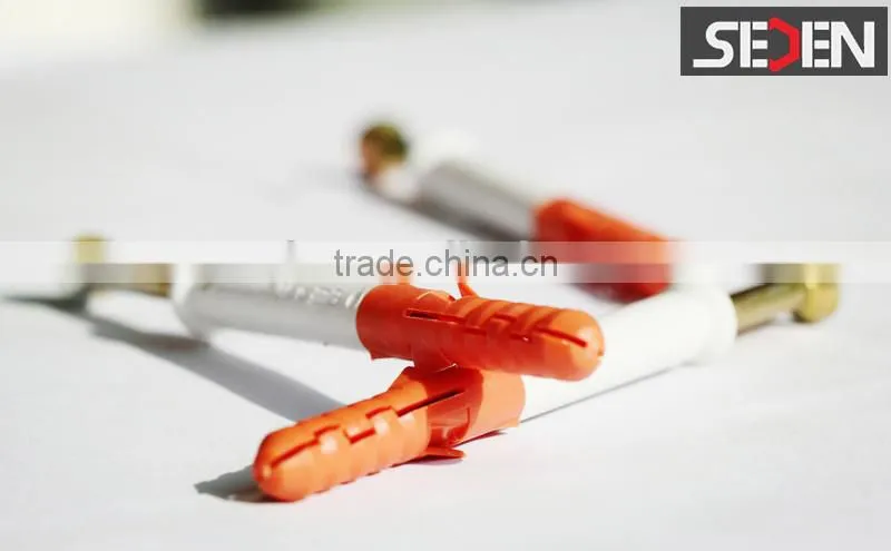 screw in double color nylon anchor