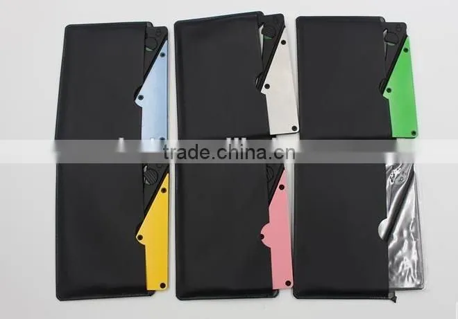 OEM Multi color foldable credit card knife can do customer logo