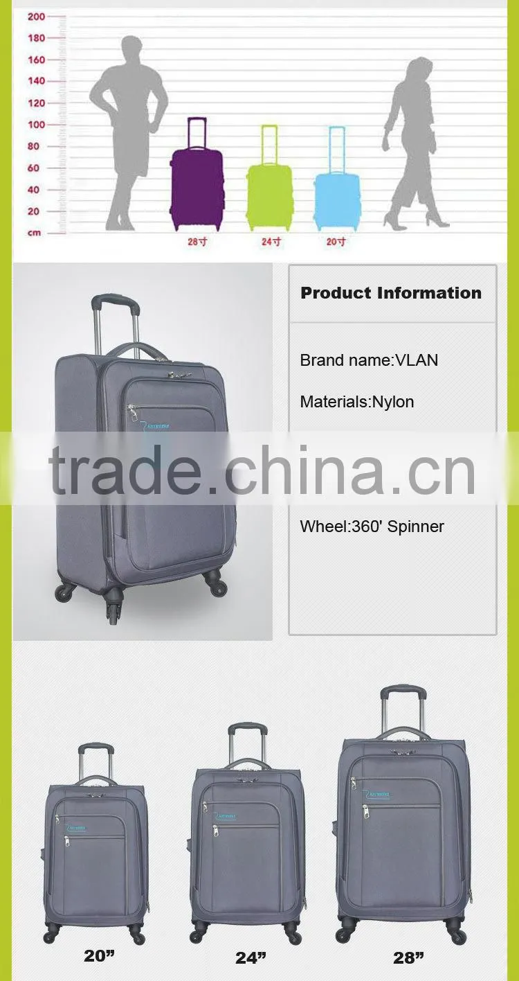 Favorable price four wheels trolley luggage with fashional style