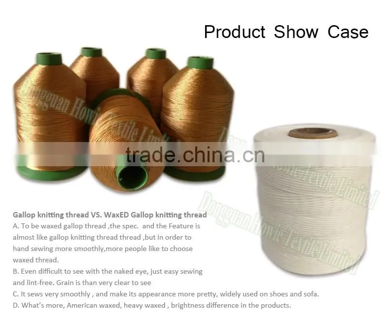 100% polyester Thread for making shoes Gallop Knitting thread