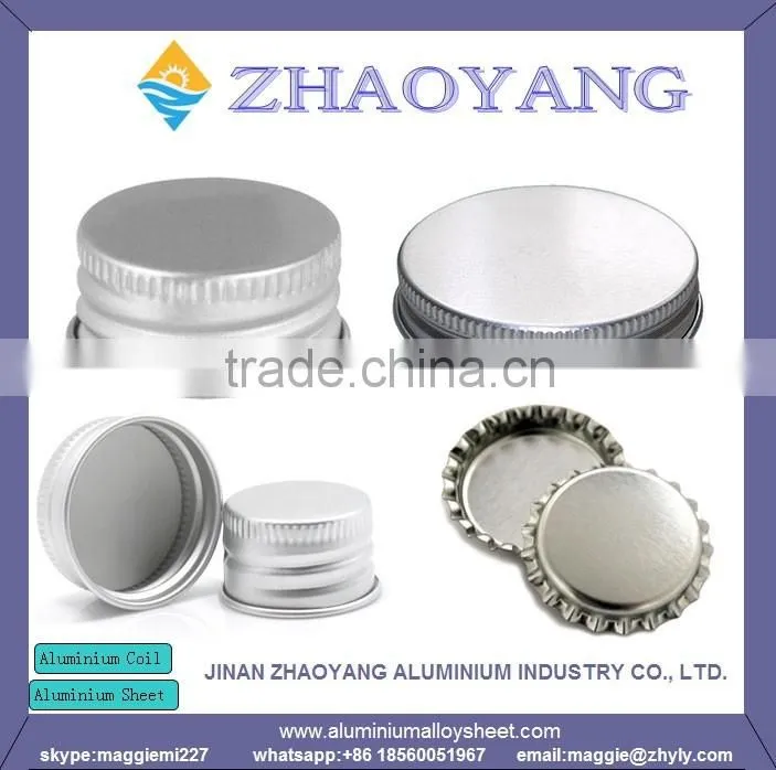 High quality stamping aluminum wafer for bottle cap with different sizes