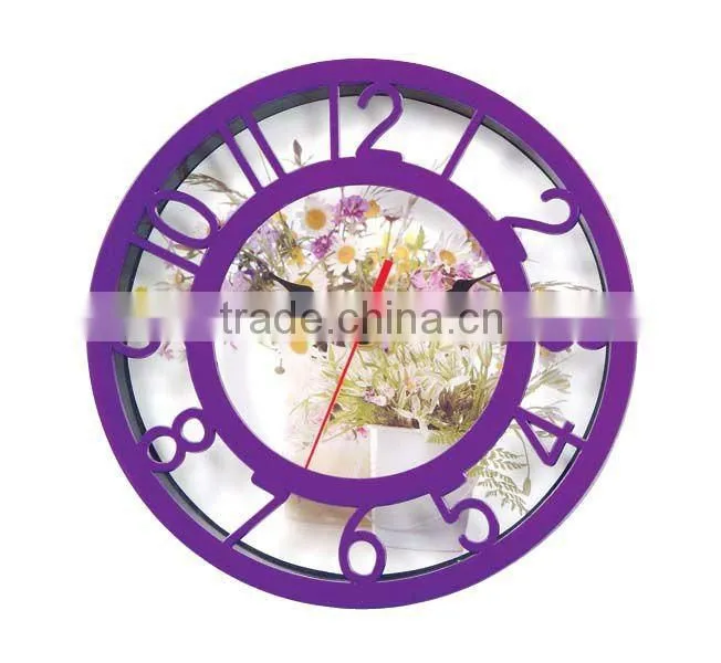 Fields and gardens plastic clock