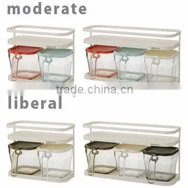 High quality and functional spice container with enclosed spoon from Japanese supplier