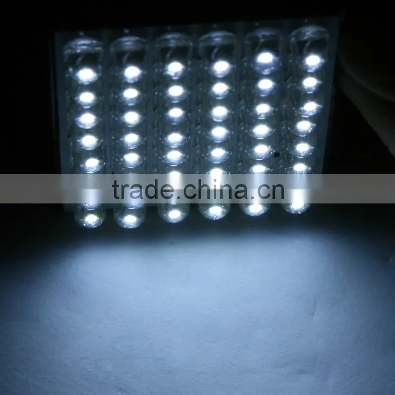 48 LED White Dome Bulb Light for Car Interior with 3 Adapters
