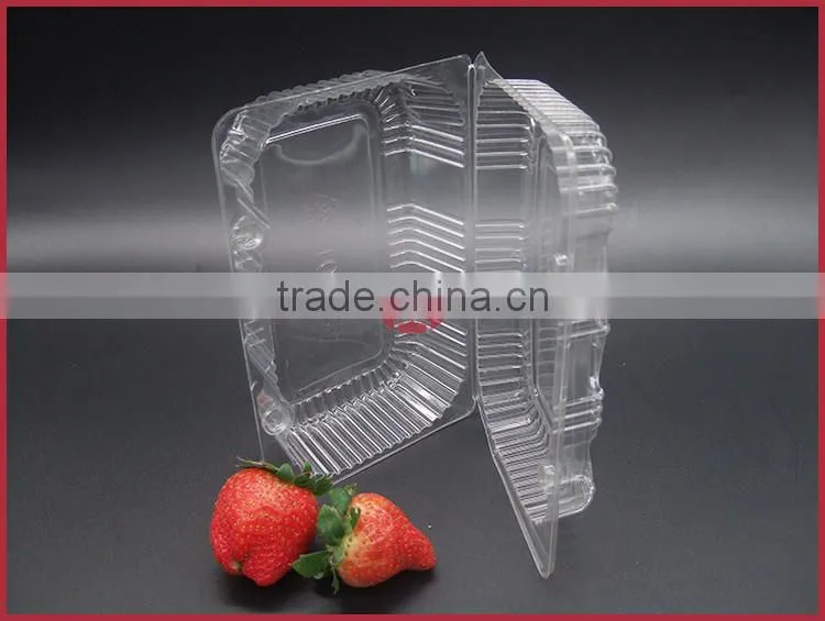BOPS Eco-Friendly Disposable Plastic Food Packaging Box for Fresh Sushi Cake,etc.