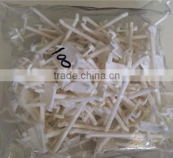 WHITE TOUGHENED PLASTIC SLAT WALL HOOKS