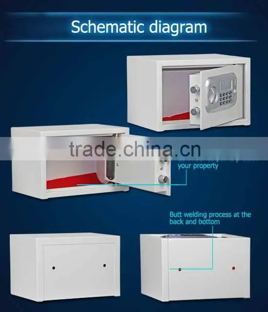 Strong coffer with knob and electronic panel