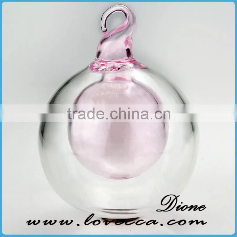 Glass Christmas decor, xmas Glass Ball With Aluminum Cap