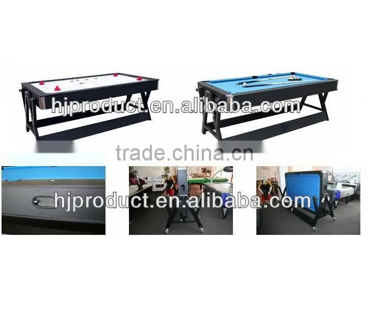 Hot selling 7' Modern stylish 2 in 1 Multi games table with Factory promotion. Air hockey table, Pool table.